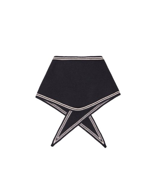 Saachi Black Solid Triangle Scarf