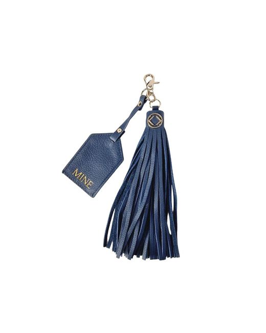 Kerikit England Blue Warrior Leather Tassel Keyring