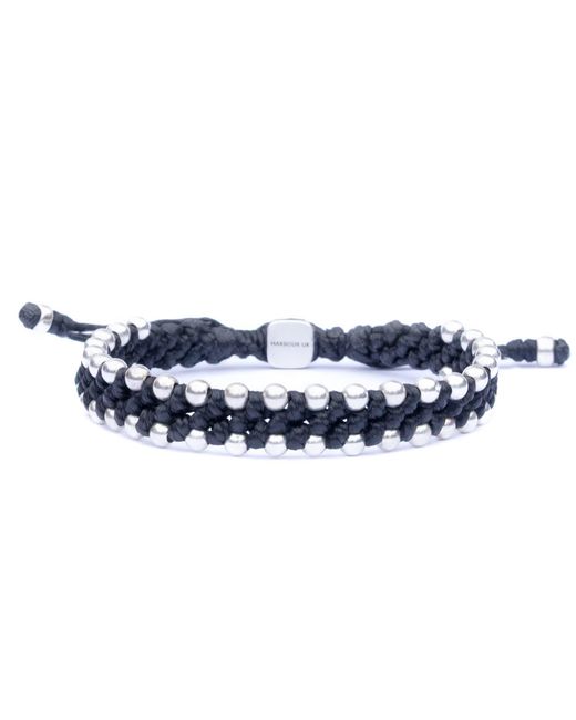 Harbour Uk Black Chunky Connection Rope Bracelet for men