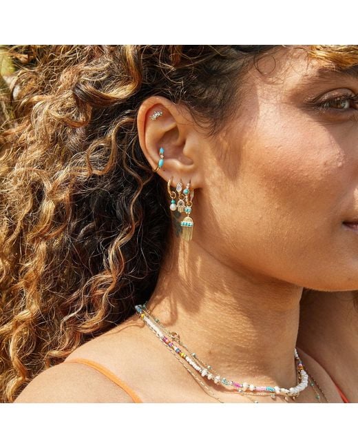 Zohreh Metallic Limited Edition Aztec Earring Charm 9K