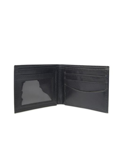VIDA VIDA Black Classic Leather Id Wallet for men