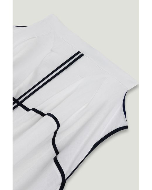 Nocturne Metallic Contrast Trim Asymmetric Hem Skirt