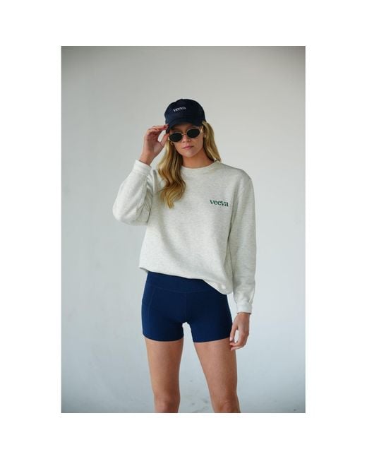 Veeva White Crewneck Sweatshirt