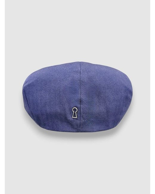 Mister Miller - Master Hatter Blue Theo's Rally Waterproof Newsboy Cap for men