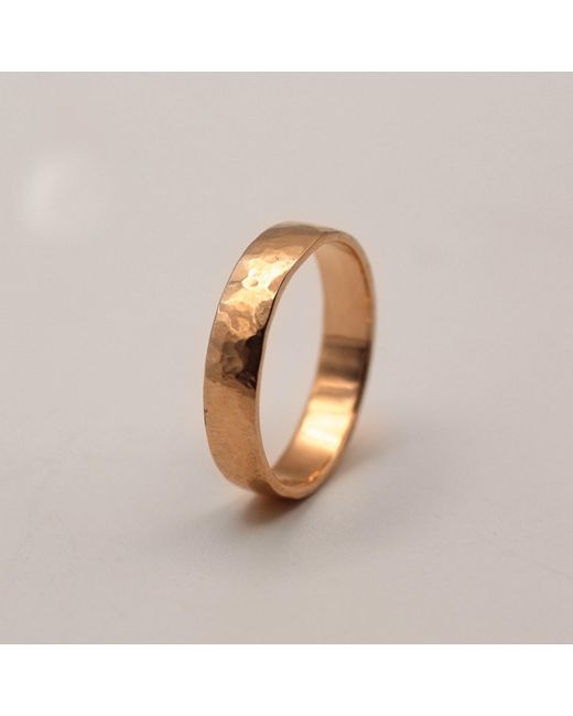VicStoneNYC Fine Jewelry Metallic Unique Hammered Texture Ring for men