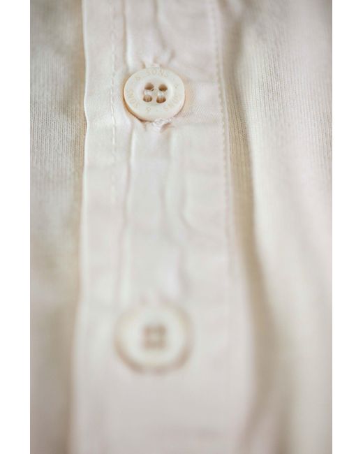 &SONS Trading Co Gray Neutrals &Sons The New Elder Henley Short Sleeve Shirt Raw for men