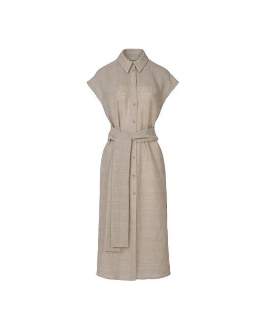 The Summer Edit Natural Neutrals Tatum Luxe Linen Shirt Dress