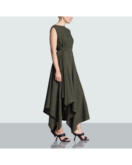 Meem Label Green Tolson Asymmetric Dress