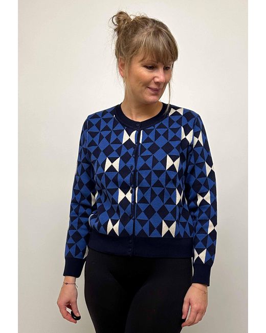 GROBUND Blue Lydia Cardigan