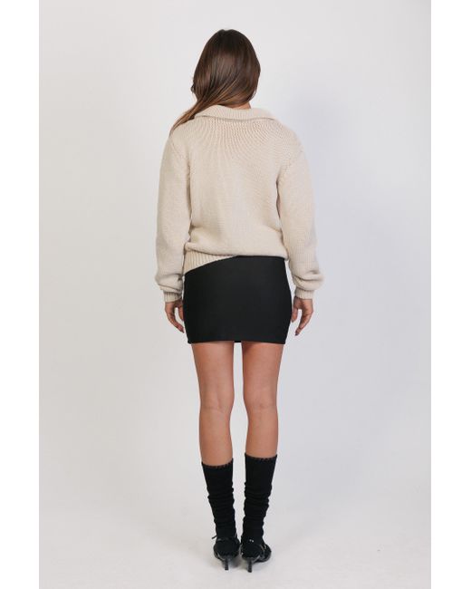 Maison Bogomil Natural Neutrals Chunky Collared Sweater