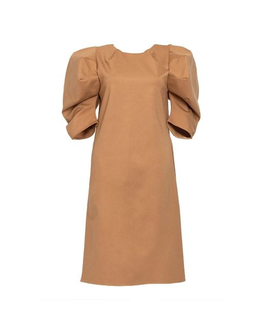 Bianca Popp Brown Neutrals Victorian Sleeves Dress