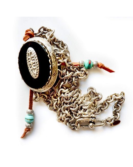 Persia Dona Jewelry Metallic Oval Locket Necklace