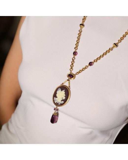 Retro Chic Metallic Roman Goddess Necklace