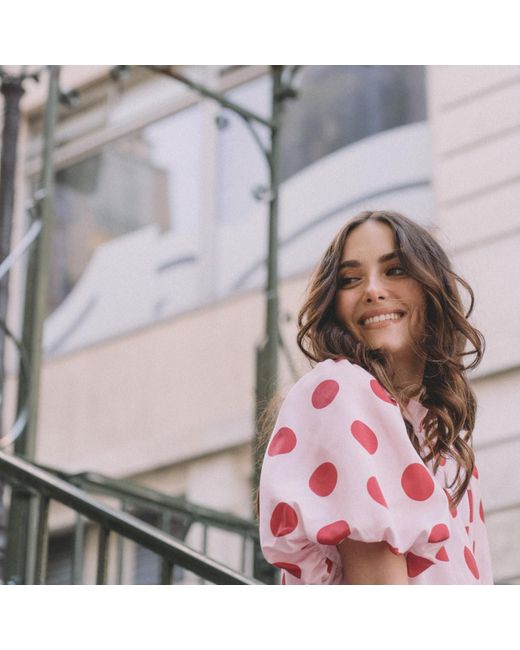 Palingénésie Red Pauline Polka Dots Dress
