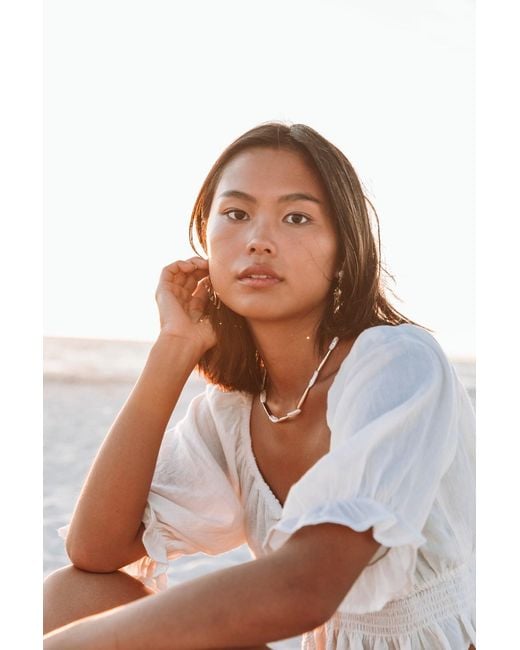Adriana Pappas Designs Metallic Biwa Pearl Liquid Necklace