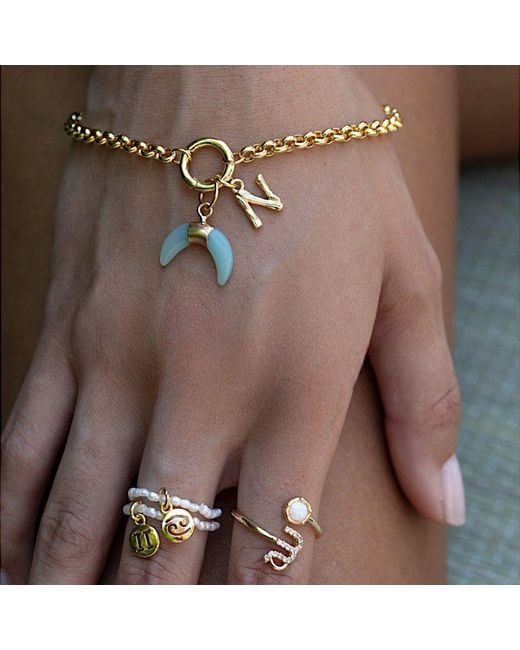 Alexie of Athens Metallic Rolo Charm Chain Bracelet