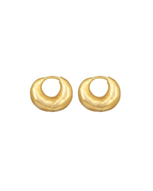 Opium Jewels Metallic Crescent Hoops