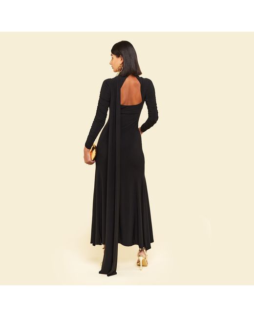 Celestine & Mae Black Celosia Midaxi Dress