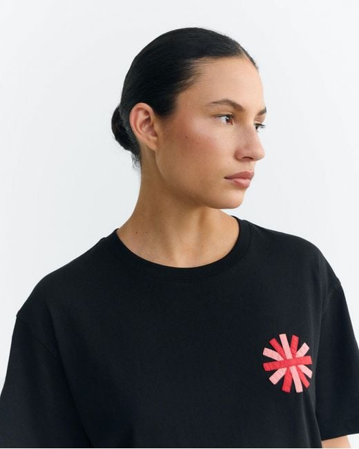 Thinking Mu Black Patched Sunny Lucia T-Shirt