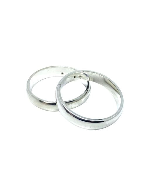 Tg-Jewellery by Tamara Gervasio Metallic Sterling Half Dome Wedding Band for men