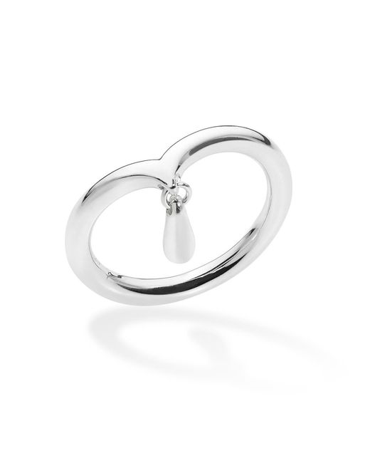 Lucy Quartermaine White Sterling Mini Drop Ring