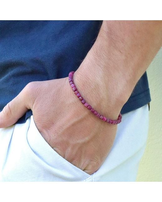 Mineralgems•Studio Pink Ruby Bracelet for men