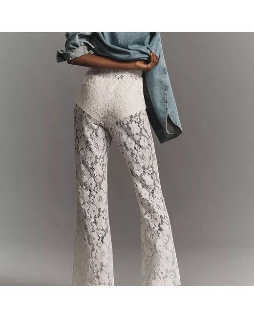 HIGH HEEL JUNGLE by KATHRYN EISMAN White Jen Lace Pant