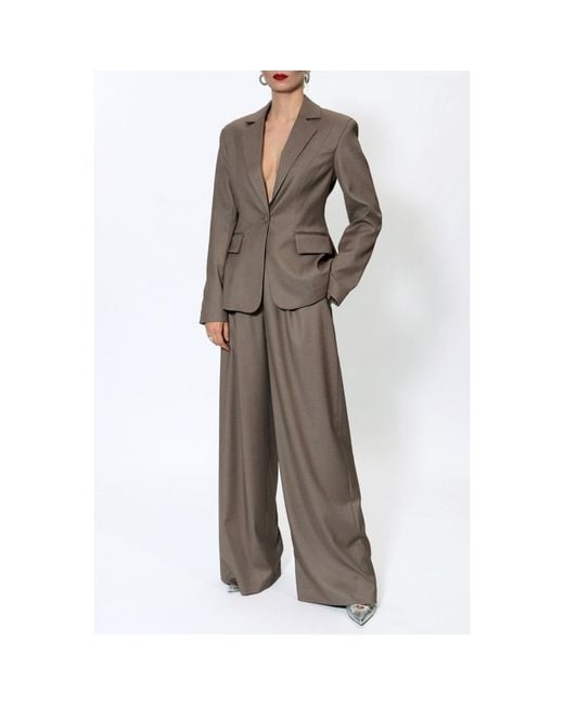 AGGI by HALEWSKI Brown Bonnie Melange X Shaped Blazer