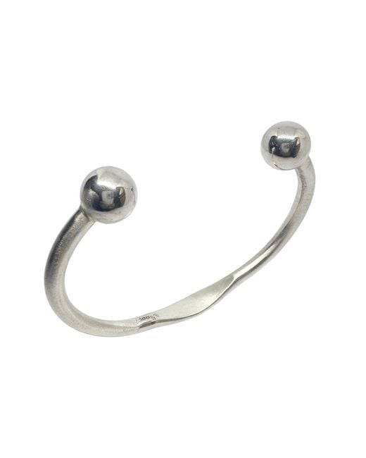 Tg-Jewellery by Tamara Gervasio Blue Solid Recycled Sterling Cuff Torque Bangle – Handcrafted Sterling for men