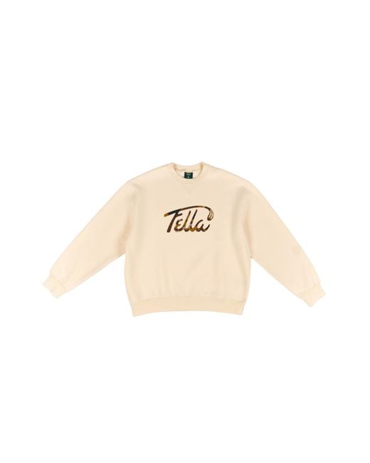 FELLA SWIM Natural Neutrals Gavan Oversized Camo Crewneck Sweater for men