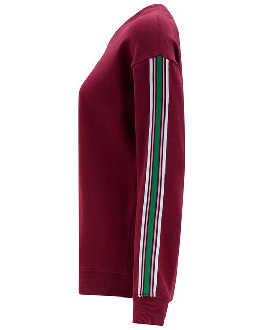 Sugarhill Red Magda Sweatshirt Oxblood Stripe