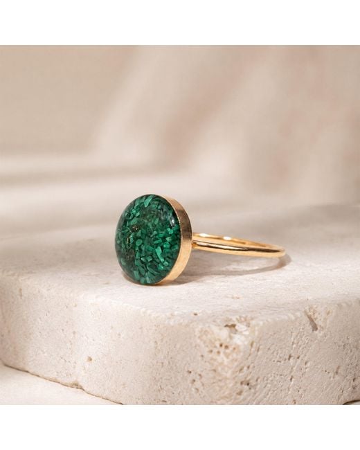 Kate Koel Green Statement Malachite Ring