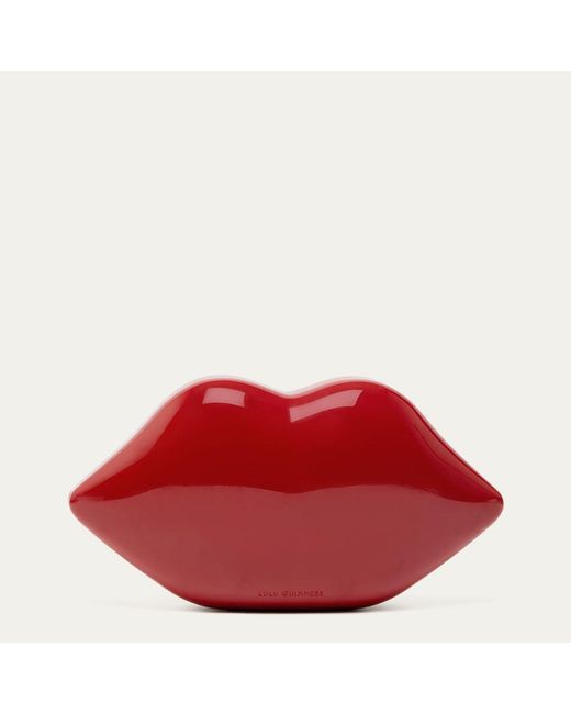 Lulu Guinness Red Lulu Lips Medium Clutch Bag