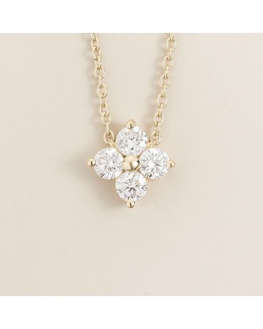 Juvetti Metallic Clover Diamond Necklace