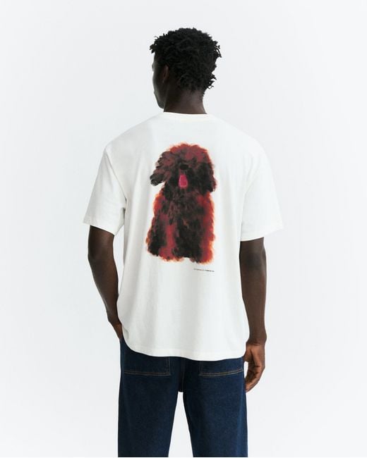 Thinking Mu White Pet Portrait Aaron T-Shirt for men