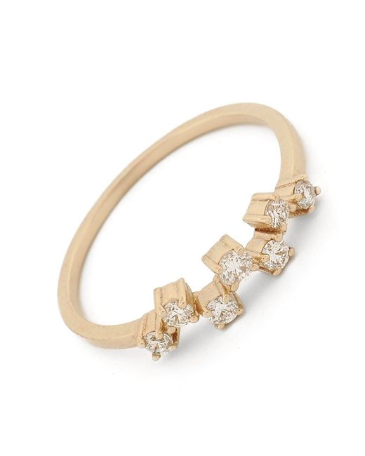 Ebru Jewelry Metallic Diamond Dance Solid Ring