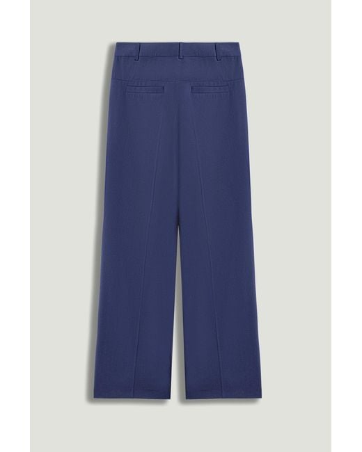 Nocturne Blue Tailored Straight-Leg Pants