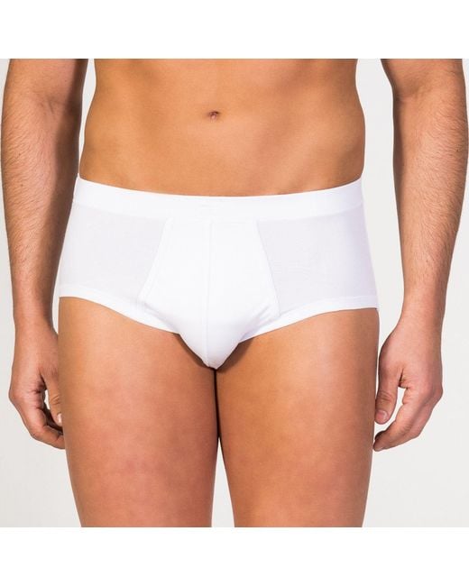 Zd - Zero Defects White Sepang Modal Fly Front Brief for men
