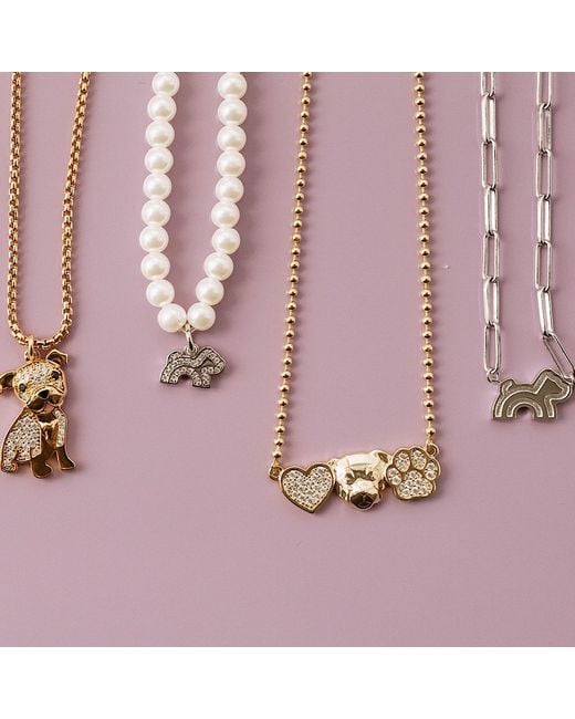 Cloud Haven Metallic Dainty Pit Bull Heart Necklace