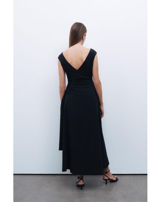 Nocturne Black Tie Detail Midi Dress