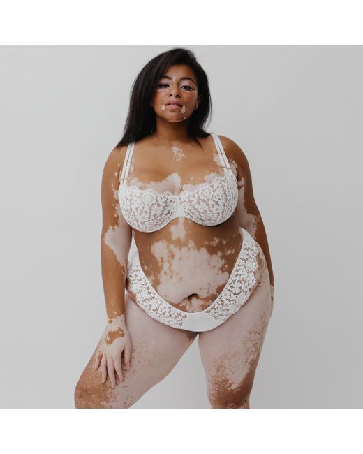 MONIQUE MORIN LINGERIE White Frisson Hi Leg Panty