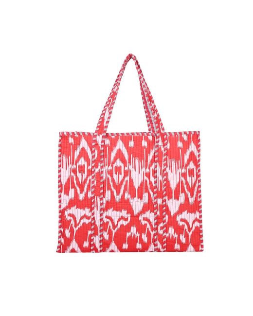 Conscious Yoga Collective Red The Ikat Cotton Tote