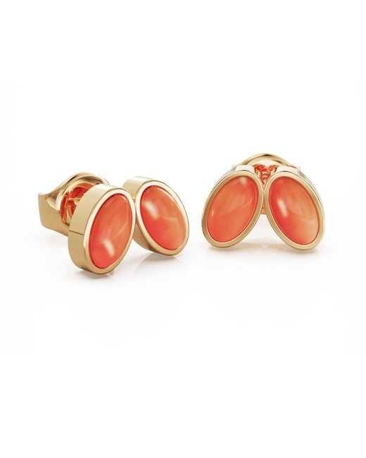 Linda Fiore Pink You & Me Baby Vermeil Earrings With Carnelian