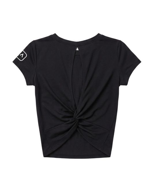 Altra Volta Black Open Back Twist Tee