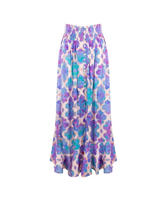 Sophia Alexia Blue Orchid Paradise Fiji Skirt