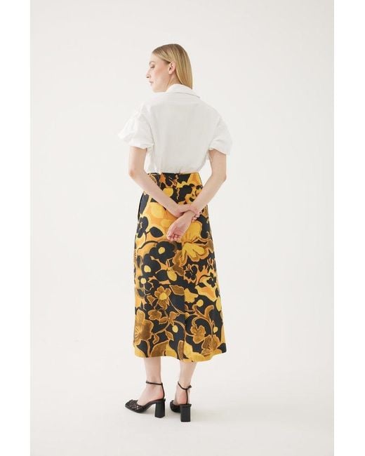 Exquise White Fish Print Embellished Shirt