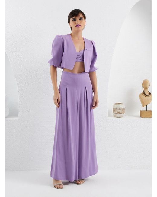 Lumina Eligma Purple The Palazzo Jacket