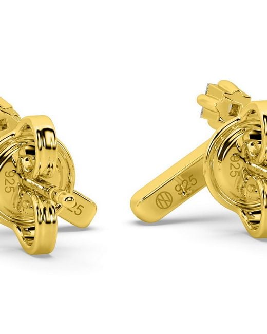 Onia Metallic Diamond Bar Studs