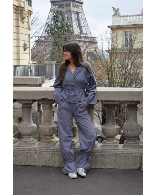 Mind Traveler Purple Gingham Balloon Alea Trousers