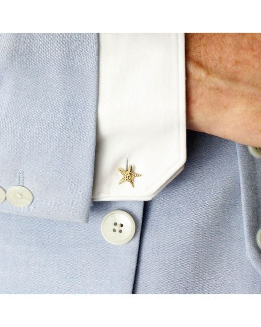 Lee Renee Metallic Starfish Cufflinks for men